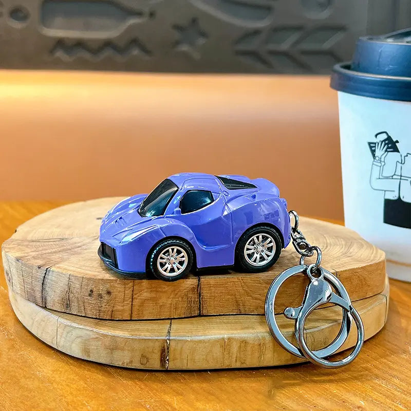 Pull Back Sports Car Keychain Pendant