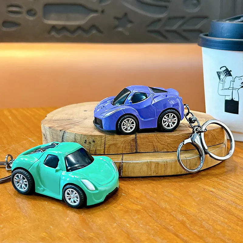 Pull Back Sports Car Keychain Pendant