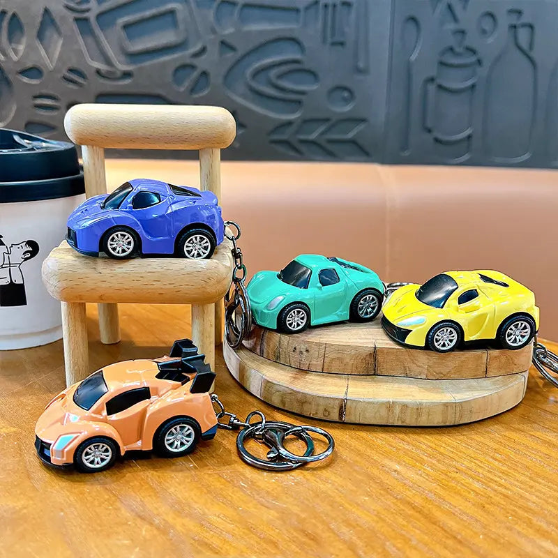 Pull Back Sports Car Keychain Pendant