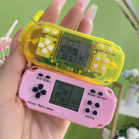 Classic Toy Tetris Game Console Keychain Pendant