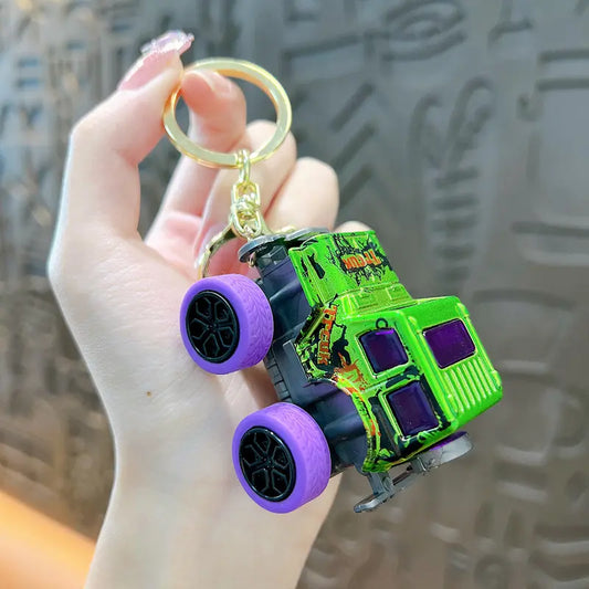 Pull Back Inertia Off-Road Vehicle Keychain Pendant