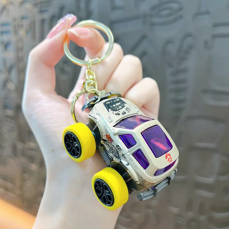 Pull Back Inertia Off-Road Vehicle Keychain Pendant