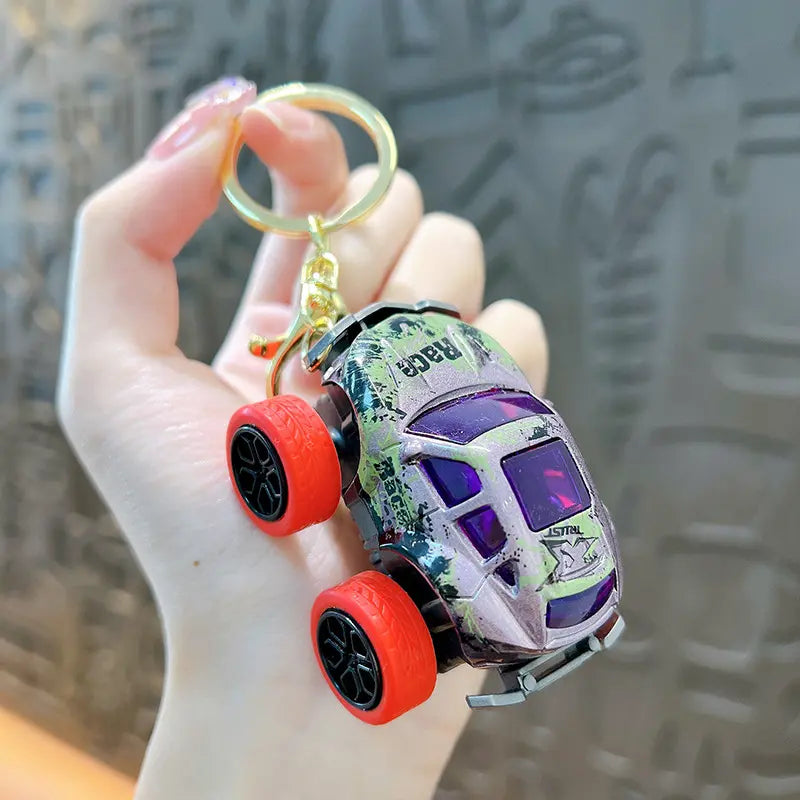 Pull Back Inertia Off-Road Vehicle Keychain Pendant