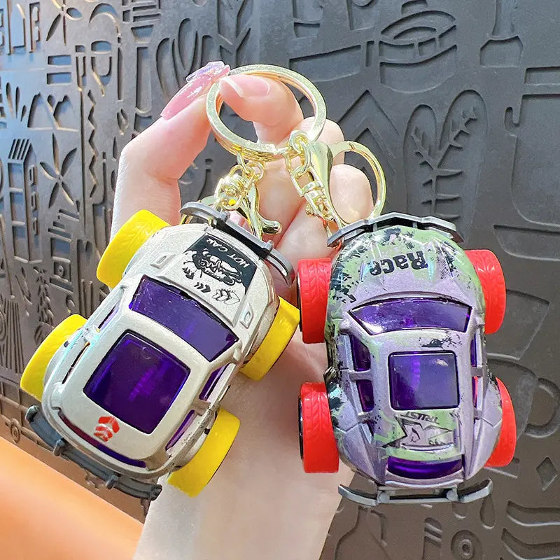 Pull Back Inertia Off-Road Vehicle Keychain Pendant