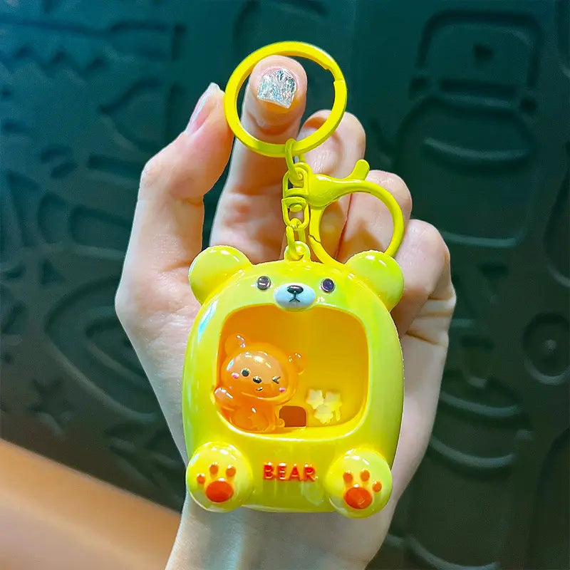 Bear House Keychain Pendant