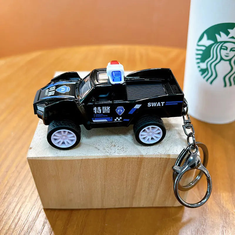 Alloy Pull Back Off-Road Vehicle Keychain Pendant