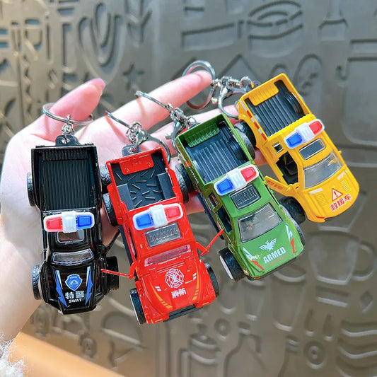 Alloy Pull Back Off-Road Vehicle Keychain Pendant