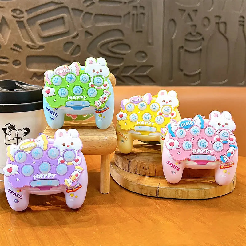 Cute Candy Bunny Whack-A-Mole Keychain Pendant