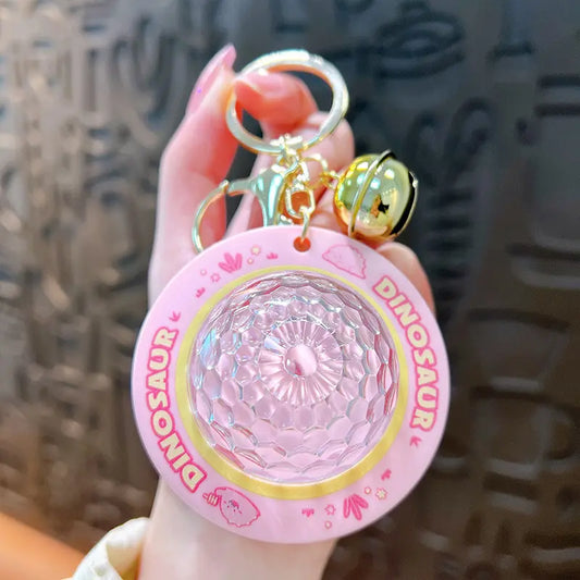 Atmosphere Colorful UFO Projector Light Keychain Pendant