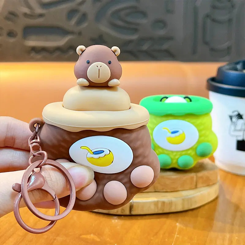 Creative Stress Relief Cat Paw Squeeze Keychain Pendant