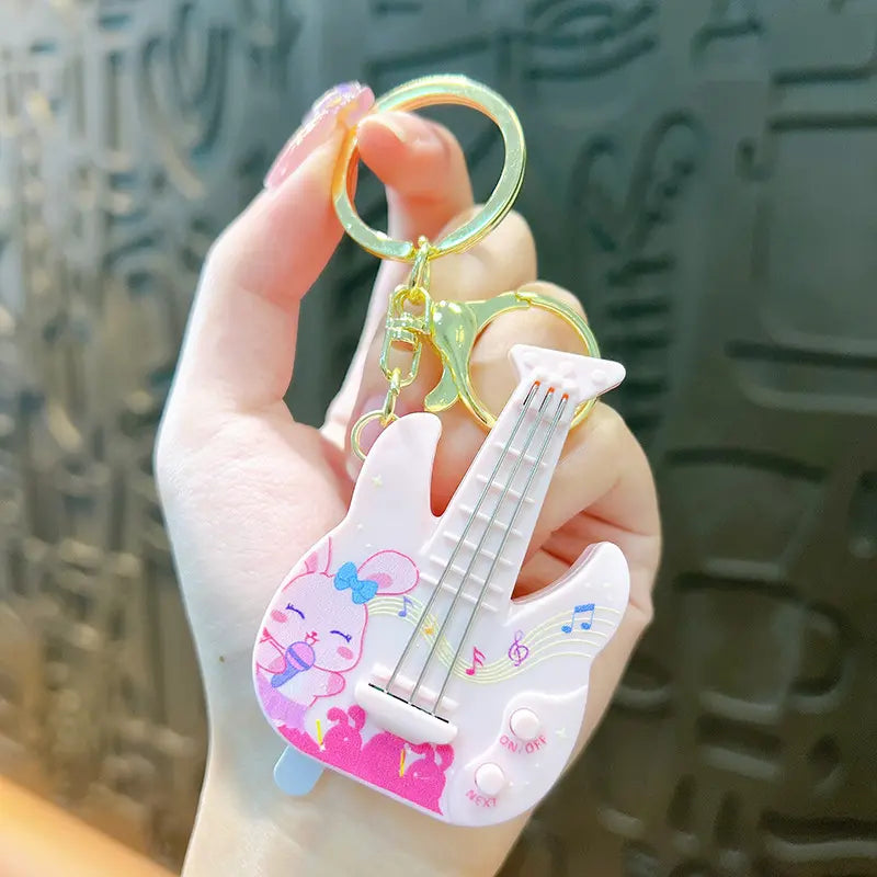 Guitar Mini Musical Toy Keychain Pendant