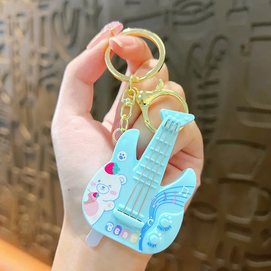 Guitar Mini Musical Toy Keychain Pendant