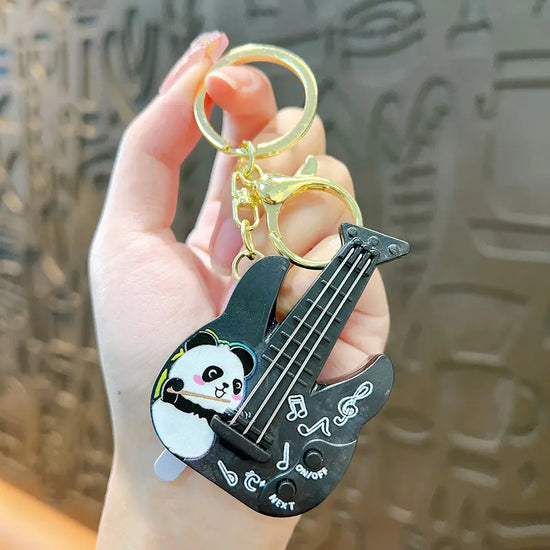 Guitar Mini Musical Toy Keychain Pendant