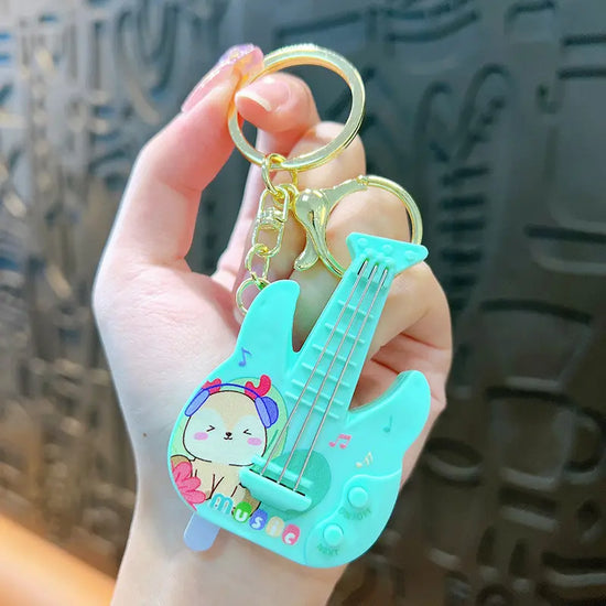 Guitar Mini Musical Toy Keychain Pendant