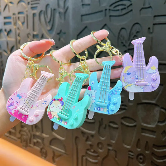 Guitar Mini Musical Toy Keychain Pendant