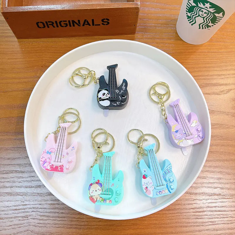 Guitar Mini Musical Toy Keychain Pendant