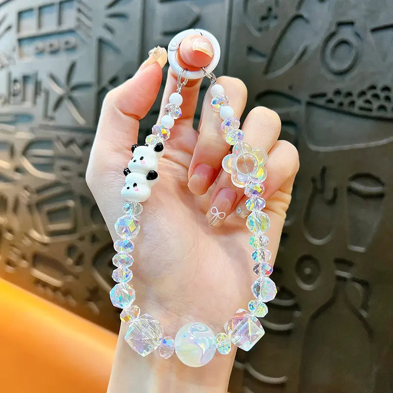 Small Figure Stacking Game Beaded Keychain Pendant