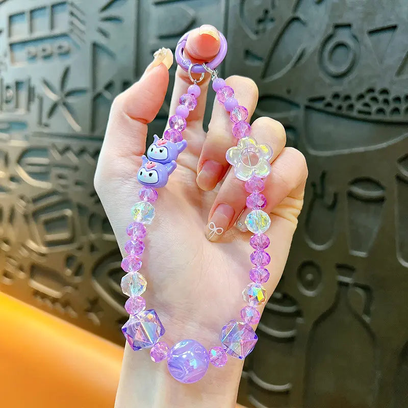 Small Figure Stacking Game Beaded Keychain Pendant