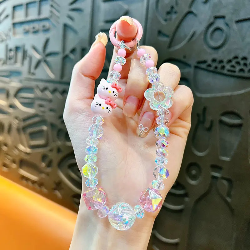 Small Figure Stacking Game Beaded Keychain Pendant
