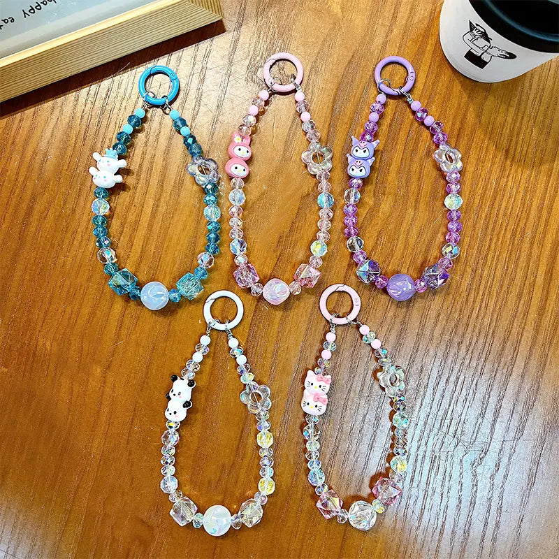 Small Figure Stacking Game Beaded Keychain Pendant
