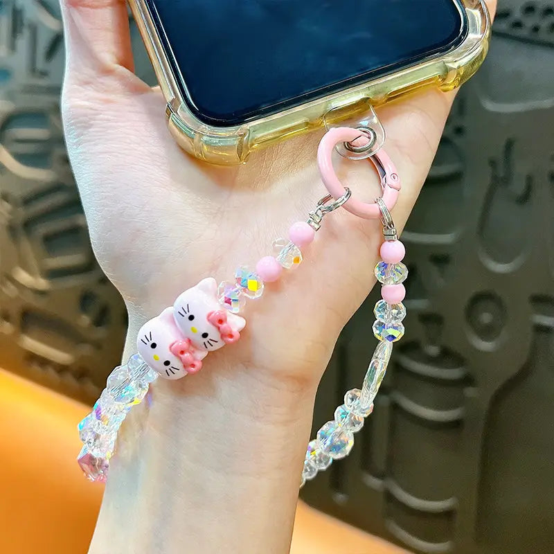 Small Figure Stacking Game Beaded Keychain Pendant