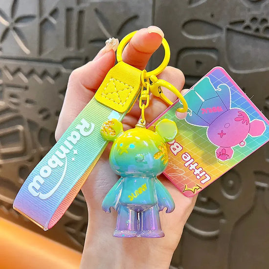 Graffiti Bear Creative Colorful Keychain Pendant