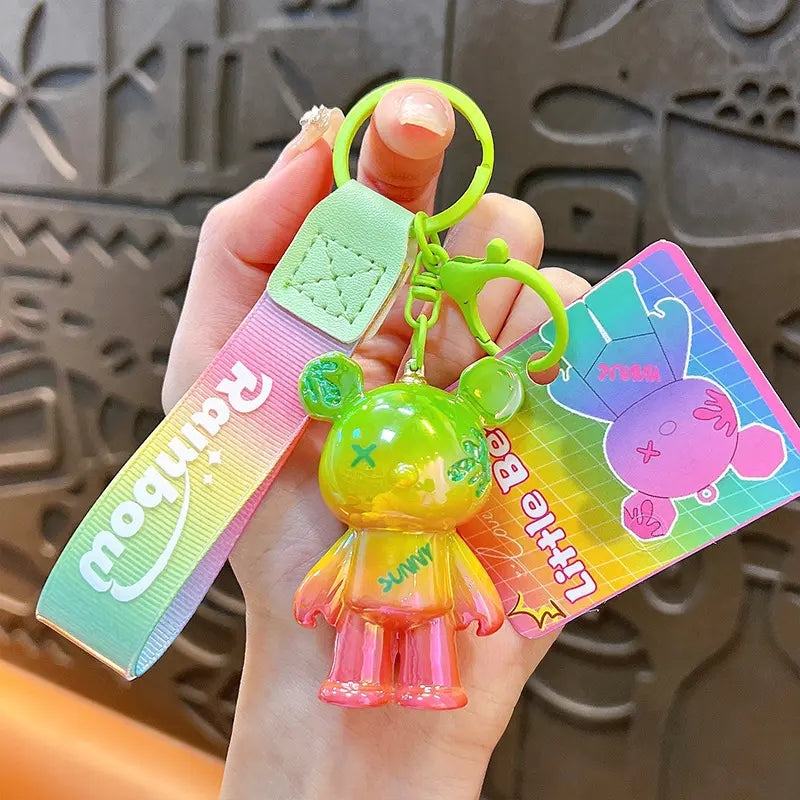 Graffiti Bear Creative Colorful Keychain Pendant