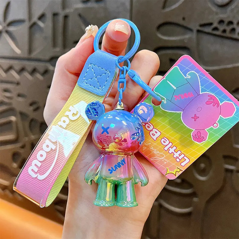 Graffiti Bear Creative Colorful Keychain Pendant