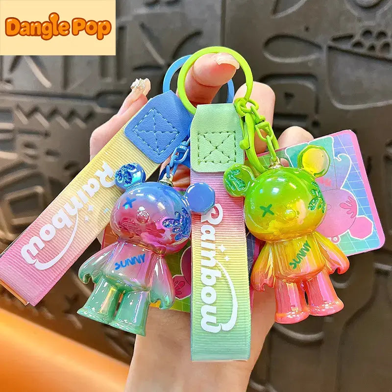 Graffiti Bear Creative Colorful Keychain Pendant