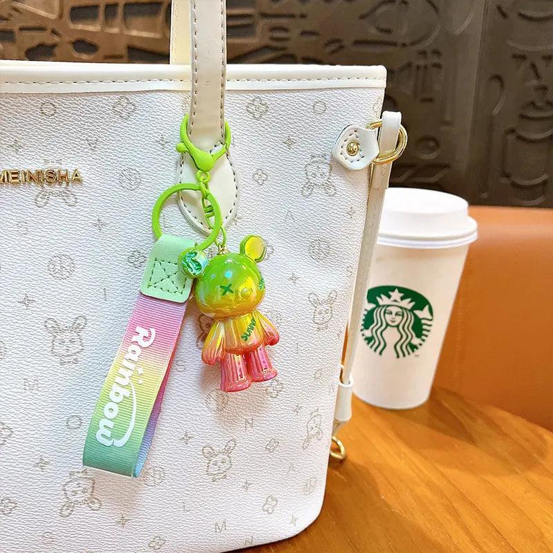 Graffiti Bear Creative Colorful Keychain Pendant