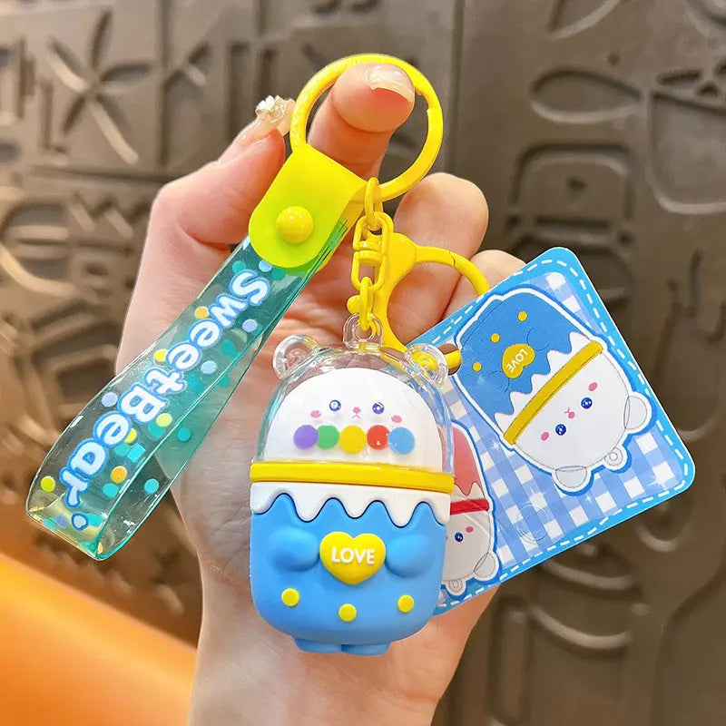 Eggshell Love Bear Keychain Pendant