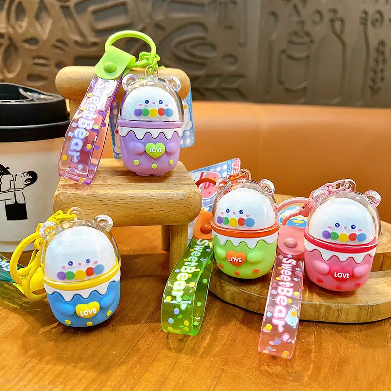 Eggshell Love Bear Keychain Pendant