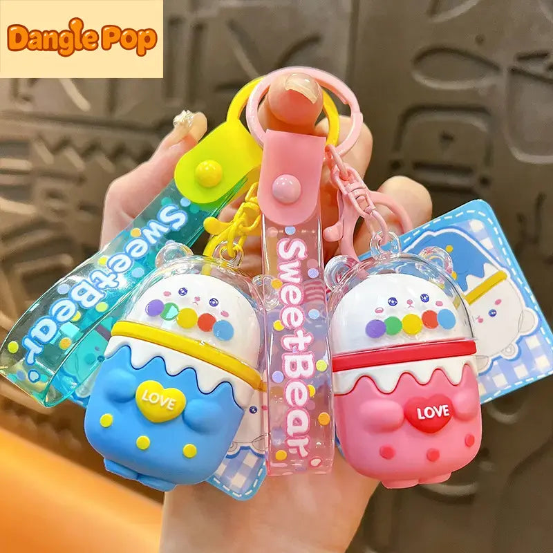Eggshell Love Bear Keychain Pendant