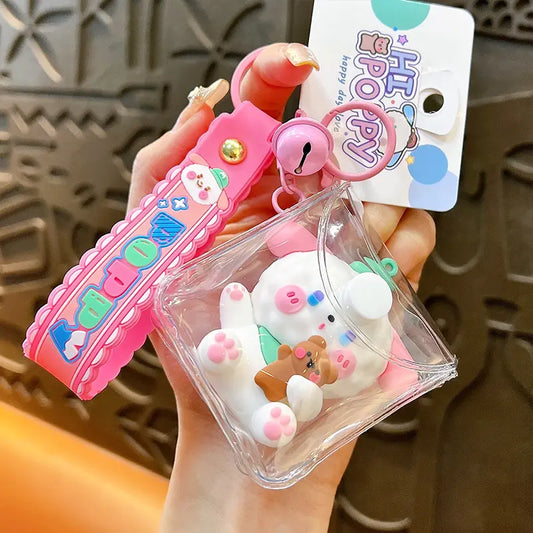 Puppy PVC Bag Keychain Pendant