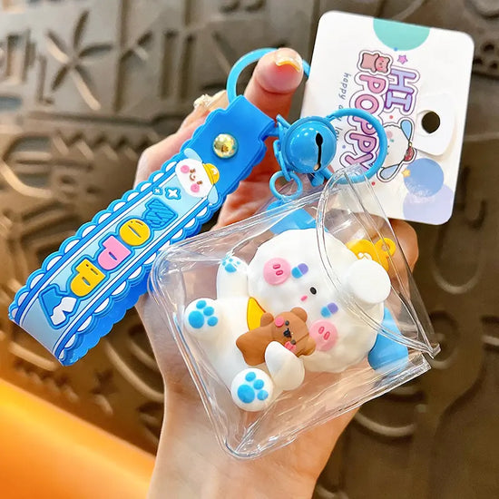Puppy PVC Bag Keychain Pendant