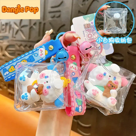 Puppy PVC Bag Keychain Pendant