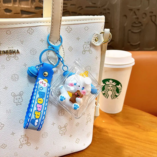 Puppy PVC Bag Keychain Pendant