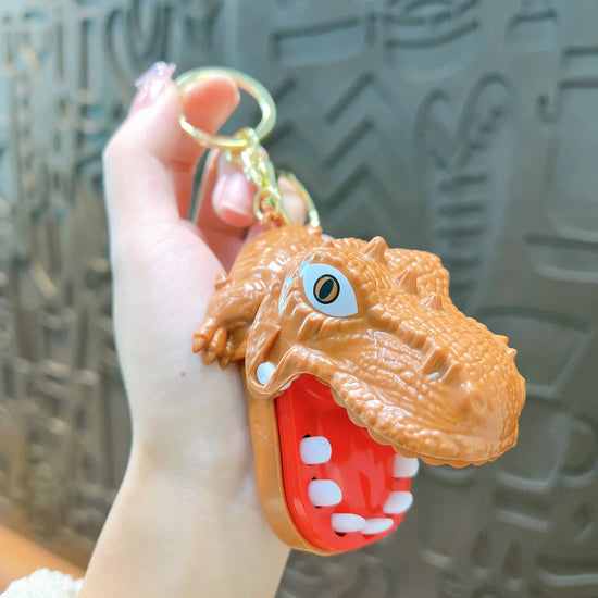 Finger Biting Toy Creative Stress Relief Tooth Extraction Game Keychain Pendant
