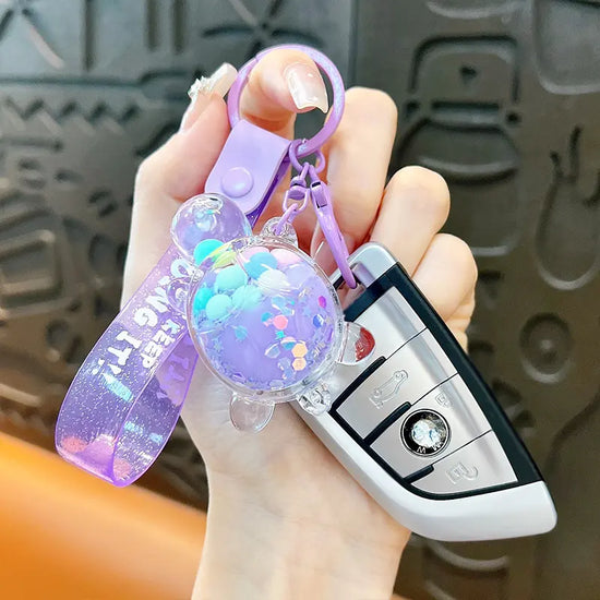 Sugar Bean Turtle Liquid Quicksand Keychain Pendant