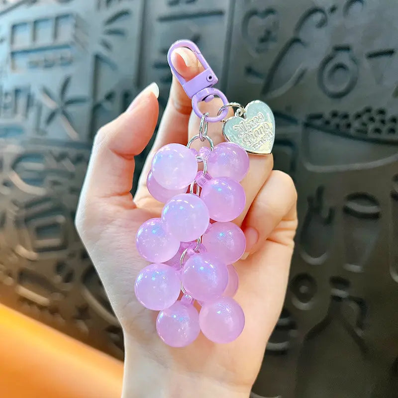 Acrylic Grape Keychain Pendant