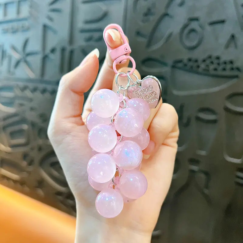 Acrylic Grape Keychain Pendant