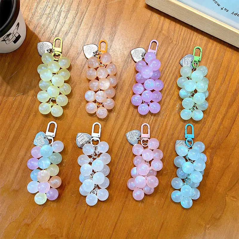 Acrylic Grape Keychain Pendant