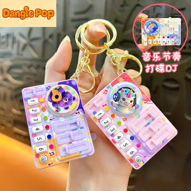 Music Rhythm DJ Keychain Pendant