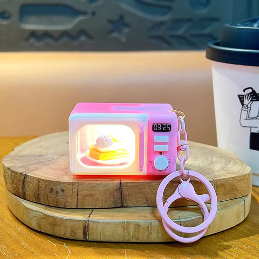 Microwave Oven Keychain Pendant with Light