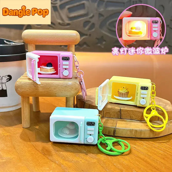 Microwave Oven Keychain Pendant with Light