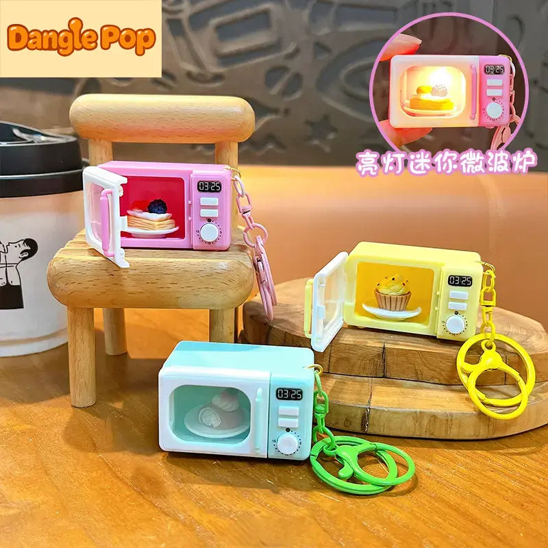Microwave Oven Keychain Pendant with Light