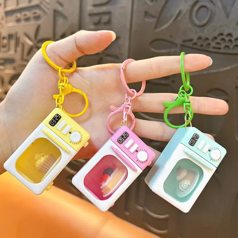 Microwave Oven Keychain Pendant with Light
