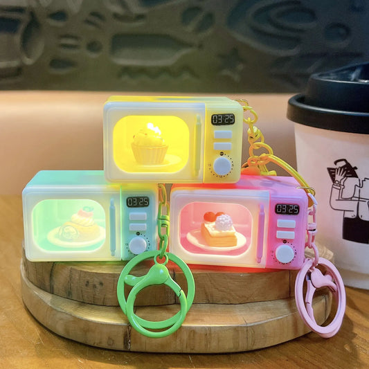 Microwave Oven Keychain Pendant with Light