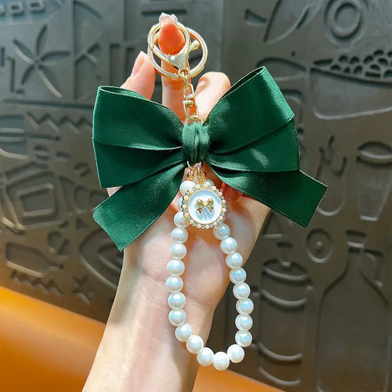Large Bow Pearl Keychain Pendant