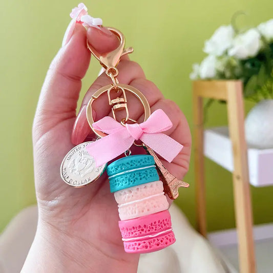 Macaron Cake Keychain Pendant